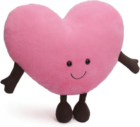 1 lb Weighted Heart Plush Pillow - 12 inch Stuffed Animal Weighted Plush Toy, Cute Valentine's Day Gift, Cuddle Heart Red/Pink in Saudi Arabia