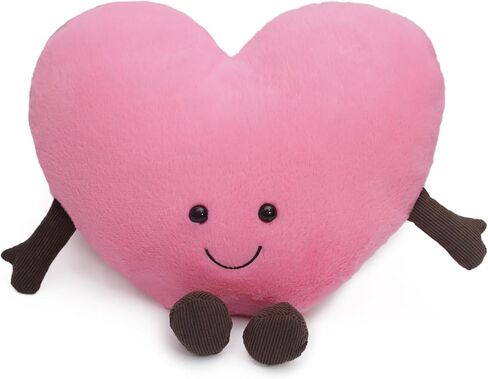 1 lb Weighted Heart Plush Pillow - 12 inch Stuffed Animal Weighted Plush Toy, Cute Valentine's Day Gift, Cuddle Heart Red/Pink in Saudi Arabia