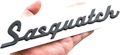 قطعة واحدة من لوحة اسم Sasquatch الكلاسيكية، شعار شارة ثلاثية الأبعاد متوافق مع Ford Bronco SUV/Sport (أسود) in Kuwait