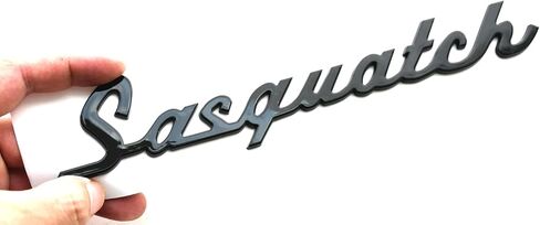 قطعة واحدة من لوحة اسم Sasquatch الكلاسيكية، شعار شارة ثلاثية الأبعاد متوافق مع Ford Bronco SUV/Sport (أسود) in Kuwait