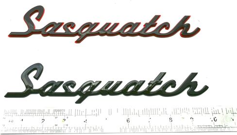 قطعة واحدة من لوحة اسم Sasquatch الكلاسيكية، شعار شارة ثلاثية الأبعاد متوافق مع Ford Bronco SUV/Sport (أسود) in Kuwait