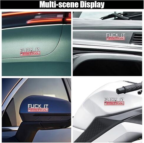 ملصق ملصق سيارة Fuck IT Edition Emblem Car، ملصق ثلاثي الأبعاد لتزيين شارة السيارة، ملحقات خارجية بديلة للسيارة والشاحنات وسيارات الدفع الرباعي والكمبيوتر المحمول in Saudi Arabia