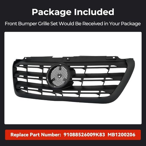 Front Bumper Upper Grille Compatible with 2019-2022 Sprinter 2500 3500 1500 3500XD Replacement for 91088526009K83 MB1200206 in Saudi Arabia