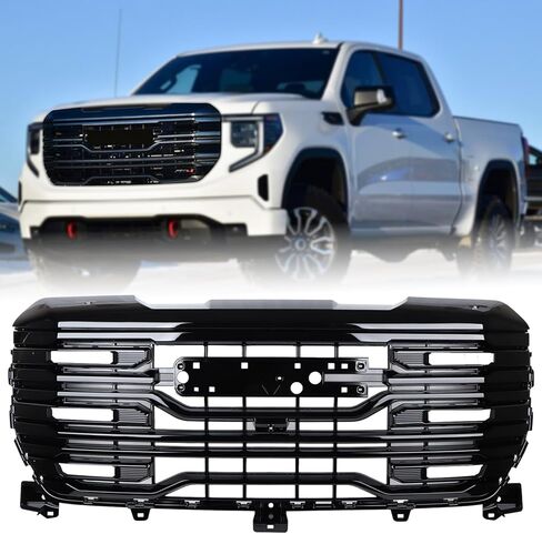 Black Grille Compatible with 2022-2024 GMC Sierra 1500 SLT/AT4/AT4X 84878061 in Kuwait