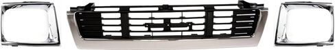Garage-Pro Front Grille Assembly Kit For Toyota Pickup 1989-1991 4WD, Chrome Shell, Painted Black Insert Front Grill in Saudi Arabia