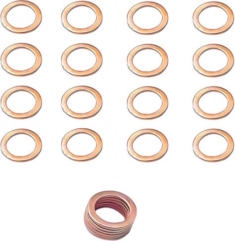 30PCS Oil Drain Plug Gasket, 14mm Copper Oil Crush Washer. Copper Material Has Strong Corrosion Resistance And Good Sealing Fits Most Sedans, SUVs, Trucks, And Vans (30PCS) in Saudi Arabia
