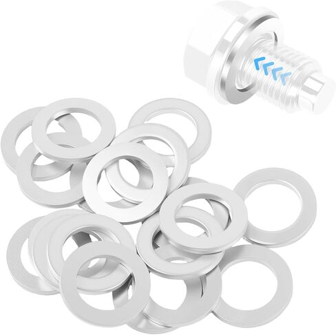 20 قطعة من حشوات قابس تصريف الزيت OEM #94109-14000، 90430-12031، قابس تصريف زيت غسالة سحق الألومنيوم متوافق مع Honda Civic CR-V Accord Acura CL Integra، غسالة سحق الزيوت in Saudi Arabia