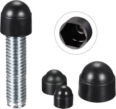 uxcell Plastic Dome Nut Protection Cap Covers, M5 Nut Cover White 100pcs in Saudi Arabia