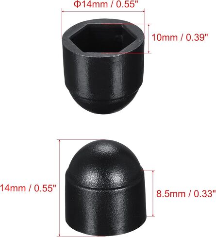 uxcell Plastic Dome Nut Protection Cap Covers, M5 Nut Cover White 100pcs in Saudi Arabia