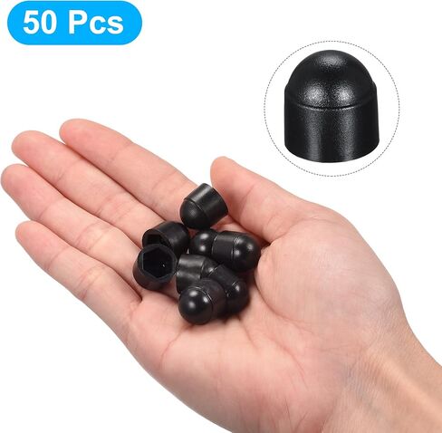 uxcell Plastic Dome Nut Protection Cap Covers, M5 Nut Cover White 100pcs in Saudi Arabia