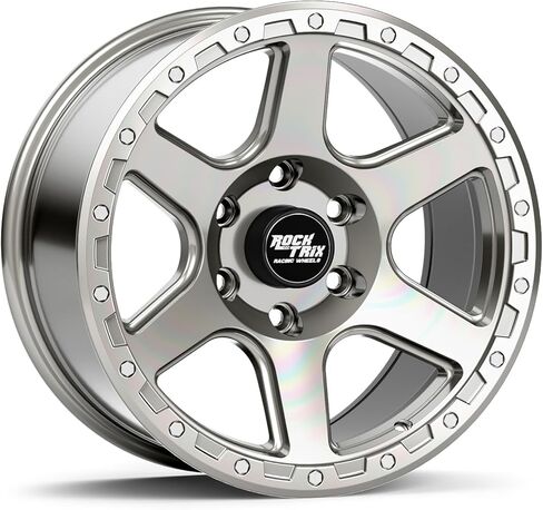 RockTrix RT112 20 inch Wheel Compatible with 2009-2024 Ford F150 18x9 6x135 Wheels (-12mm Offset, 4.5in Backspace) 87.1mm Bore, Black Wheels, Also fits 2022+ Bronco Raptor Rims in Saudi Arabia