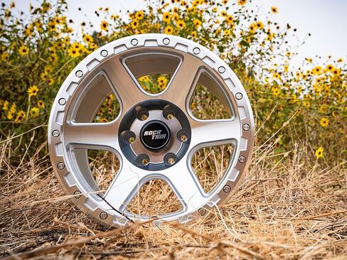 RockTrix RT112 20 inch Wheel Compatible with 2009-2024 Ford F150 18x9 6x135 Wheels (-12mm Offset, 4.5in Backspace) 87.1mm Bore, Black Wheels, Also fits 2022+ Bronco Raptor Rims in Saudi Arabia
