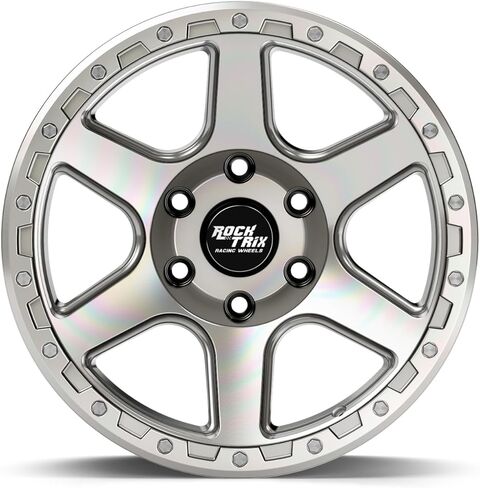 RockTrix RT112 20 inch Wheel Compatible with 2009-2024 Ford F150 18x9 6x135 Wheels (-12mm Offset, 4.5in Backspace) 87.1mm Bore, Black Wheels, Also fits 2022+ Bronco Raptor Rims in Saudi Arabia