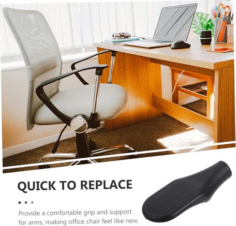 NUOBESTY 4pcs Office Chair Armrest Replacement Elegant Design for Improved Support and Comfort Easy Installation for Various Chair Models Modern Aesthetic for Professional Office Decor in Saudi Arabia