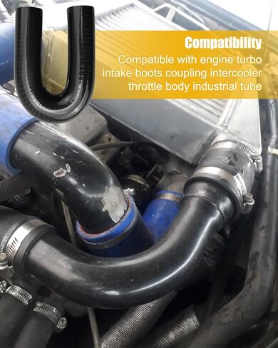 180 Degree Coupler U Bend Shape Elbow Silicone Hose Inner Diameter 3 Inch(76mm) Thicknesses 4-ply(5.4mm) Reinforced for Engine Turbo Intake Boots Coupling Intercooler Throttle Body Industrial Tube in Saudi Arabia