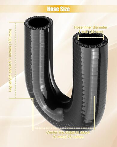 180 Degree Coupler U Bend Shape Elbow Silicone Hose Inner Diameter 3 Inch(76mm) Thicknesses 4-ply(5.4mm) Reinforced for Engine Turbo Intake Boots Coupling Intercooler Throttle Body Industrial Tube in Saudi Arabia