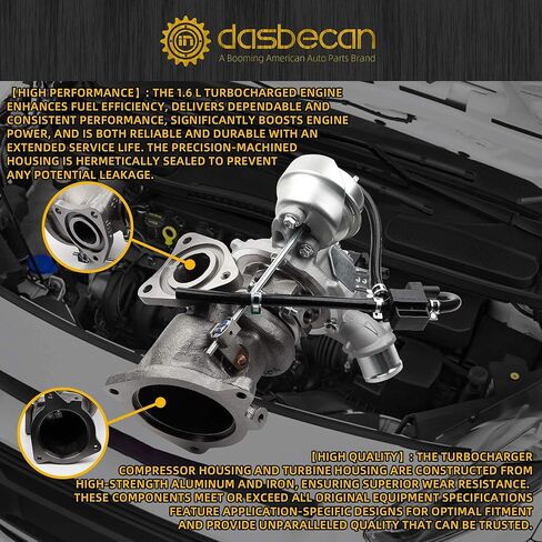 Dasbecan KP39 1.6L Turbo Turbocharger repair kits Turbocharger W/gaskets Compatible with Ford Escape 2013-2016,Fiesta 2014-2019,Fusion 2013-2014,Transit Connect 2014-2016,Replace# CJ5G6K682DA in Saudi Arabia