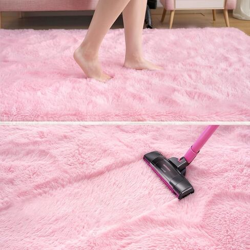 Soft Area Rugs for Bedroom Living Room, Modern Shag Rug Fluffy Carpets, Abstract Plush Fuzzy Bedside Rug, Aesthetic Indoor Floor Rug for Kids Girls Dorm Room Home Decor, Black 2x3 Feet in Saudi Arabia