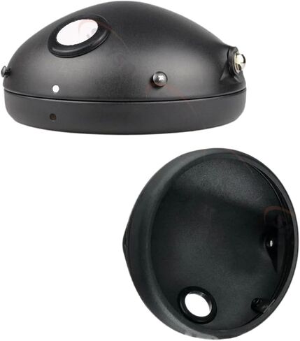Bulbs Motorcycle Headlight 7-Inch Retro Bracket Headlight Shell Headlight Base Round Headlight Housing Mount Cover Universal(No bracket) in Kuwait