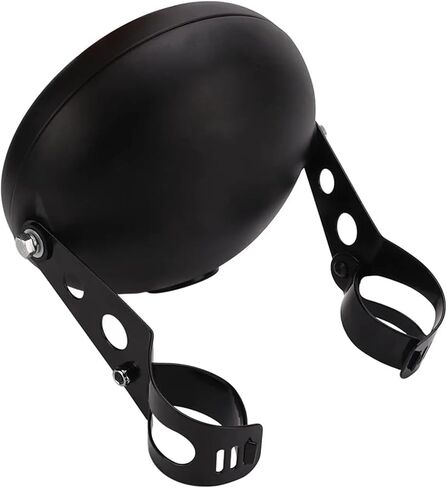 Bulbs Motorcycle Headlight 7-Inch Retro Bracket Headlight Shell Headlight Base Round Headlight Housing Mount Cover Universal(No bracket) in Kuwait