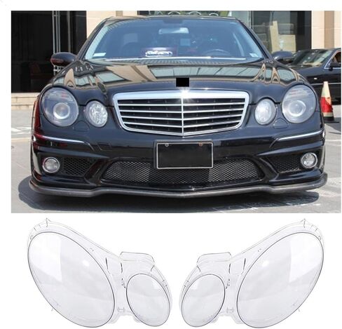 سيارة الجبهة عدسة المصباح الأمامي غطاء زجاجي E Class W211 E240 E200 E350 E280 E300 2002-2008 كشافات غطاء للعدسات (نمط B) in Saudi Arabia