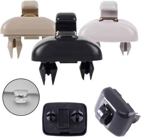 2Pcs Inner Sun Visor Snap Hooks (Upgraded) - Gray OEM 8E0857562 & 8U0857562A, Fit for A1/A3/S3/A4/S4/A5/S5/Q3/Q5/TT/RS3/RS4/RS5 in Saudi Arabia