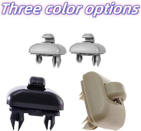 2Pcs Inner Sun Visor Snap Hooks (Upgraded) - Gray OEM 8E0857562 & 8U0857562A, Fit for A1/A3/S3/A4/S4/A5/S5/Q3/Q5/TT/RS3/RS4/RS5 in Saudi Arabia