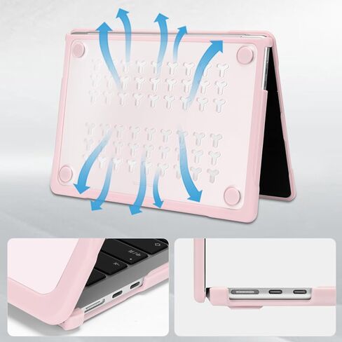 MOSISO Compatible with MacBook Air 13 inch Case 2025 2024 2023 2022 M4 A3240 M3 A3113 M2 A2681, Soft TPU Bumper Hard Shell&Keyboard Skin&Screen Film for MacBook Air 13.6 inch Case, Chalk Pink in Saudi Arabia