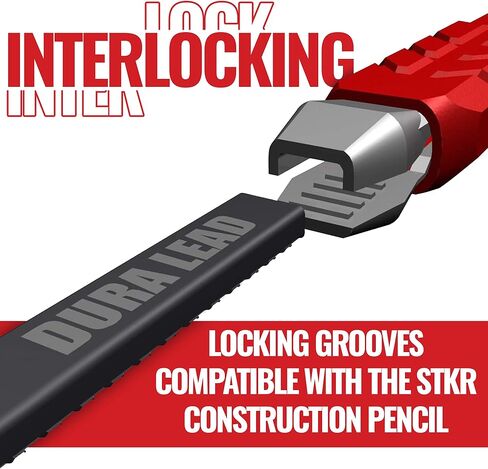 STKR Concepts Mechanical Carpenter Pencil w / 3 pcs of replacement lead, red (77629) in Kuwait