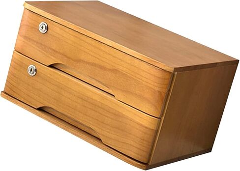File Cabinet, Desktop Storage, Organizer, with Key, Office Supplies Storage Box, Storage Unit, Can Store Miscellaneous Goods/A4 Documents/Mail, Office Storage (4 Layer) in Saudi Arabia