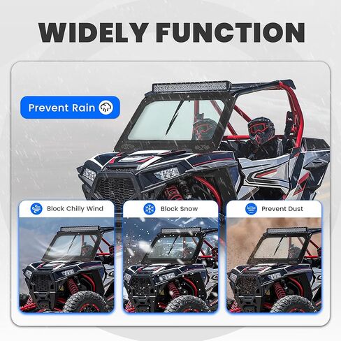 HECASA Full Vented Glass Windshield with Wiper Compatible With 2014 - 2018 Polaris RZR 900 1000 Trail, S, XP Turbo 2 and 4 seat in Saudi Arabia
