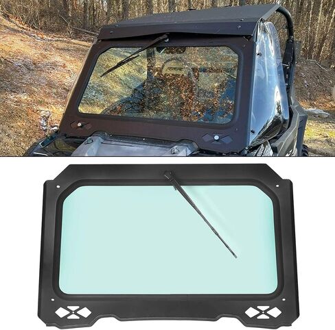 HECASA Full Vented Glass Windshield with Wiper Compatible With 2014 - 2018 Polaris RZR 900 1000 Trail, S, XP Turbo 2 and 4 seat in Saudi Arabia
