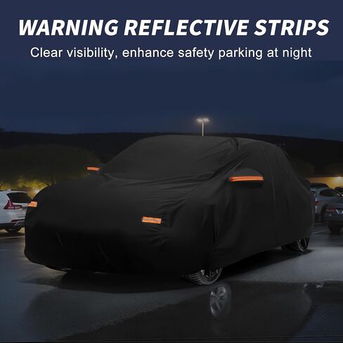X AUTOHAUX Car Cover Outdoor Waterproof Sun Rain Snow Hail Protection with Left Side Door Zipper 210D-PU for Kia Forte Sedan in Saudi Arabia