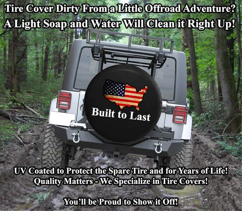 556 Gear JL Spare Tire Cover Water Reflection Great Lakes Michigan Mitten JL Tire Cover with Backup Camera Hole (Fits: JL Accessories) Black Size 32 Inch with Grommets in Saudi Arabia
