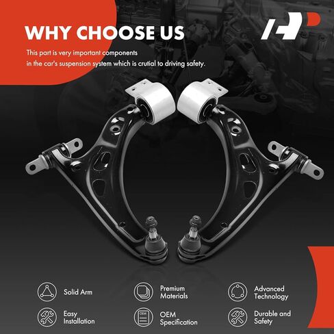 A-Premium 2 x Front Lower Control Arms, with Ball Joint and Bushing, Compatible with Chevrolet Traverse 2018-2023, Traverse Limited 2024 & Buick Enclave 2018-2024 in Saudi Arabia