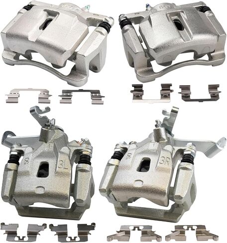 TRQ Front and Rear Brake Caliper Set Zinc Coated Brackets Compatible with 2013-2015 Mazda CX-5 in Saudi Arabia