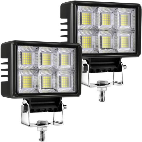 مصابيح عمل LED للجرارات، ضوء عمل LED لشاحنة ATV للمركبات على الطرق الوعرة، 6 بوصة، 12000LM، 12 فولت، قطعتان (فيضان) in Kuwait