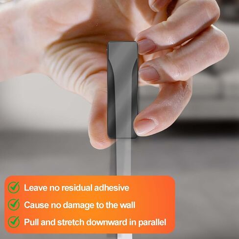 100pcs Clear Picture Hanging Strips, 3m Invisible Refill Poster Strip Heavy Duty Wall Hangers No Damage Removable Double Side Small Adhesive Sticker Tape for Walls Hooks Decor Home Classroom Office in Saudi Arabia
