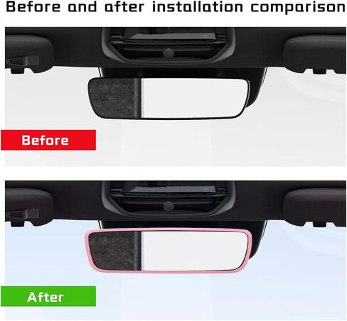 Rear View Mirror Protector Frame, Rearview Mirror Edge Protective Cover Car Interior Decoration, Silicone Auto Rearview Mirrors Trim Compatible with Model 3 Y for Women Men (Red) in Kuwait