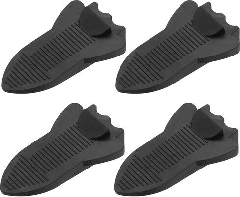 PATIKIL 4Pcs Floor Stopper Wedge, 0.7 Inch Rubber Door Stoppers Rubber Stops for Bottom of Door on Carpet Concrete Tile Wood for Home Office Workshops, Coffee in Saudi Arabia