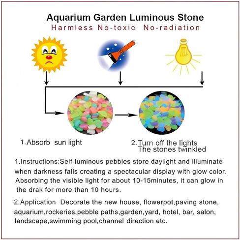 2000 PCS Artificial Glow Stones-Vase Fillers for Centerpieces,Decorative Gems for Fish Tank, Jars, Garden, Aquariums, Walkway Decoration & Crafts in Saudi Arabia