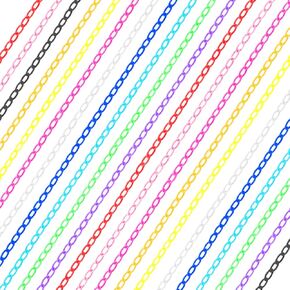 سلاسل مجوهرات بلاستيكية ملونة، حلقات ربط أكريليك عامة 22 ضفيرة 15 بوصة وصلات سلسلة كبح لسلاسل النظارات ومحفظة النظارات وقلادة وأقراط وصناعة المجوهرات DIY مجموعة صنع ألوان الحلوى المختلطة in Kuwait