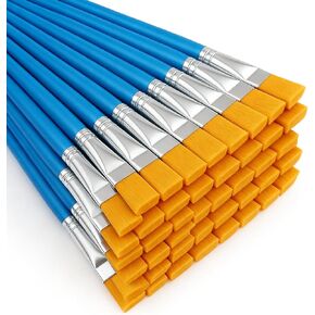 40 Piece Flat Paint Brushes,1 Inch Craft Paint Brushes, Large Acrylic Paint Brush for Watercolor, Oil Painting, Acrylic,Big Paint Brush for Oil Paint and Body Painting Crafts, Rock Painting in Saudi Arabia