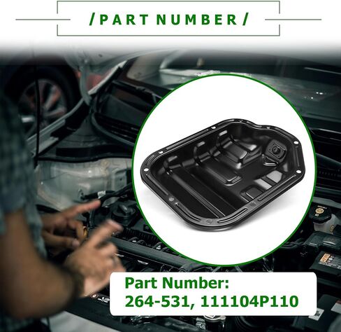 111104P110 Lower Engine Oil Pan Sump with Drain Plug Compatible with Infiniti FX35 2003-2008 G35 2003-2007 M35 2006-2008 Nissan 350Z 2003-2006 in Saudi Arabia