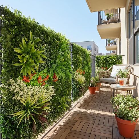 Artificial Plant Wall Panels, 40"x 40" Boxwood Hedge Wall Panels with UV Protection, Privacy Screen Fence, Greenery Wall Backdrop for Indoor Outdoor Garden Fence Backyard Decor (B0001) in Saudi Arabia