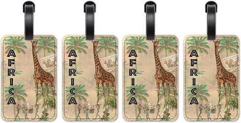 أفريقيا - بطاقات تعريف الأمتعة - بطاقات تعريف الحقيبة - مجموعة من قطعتين in Kuwait