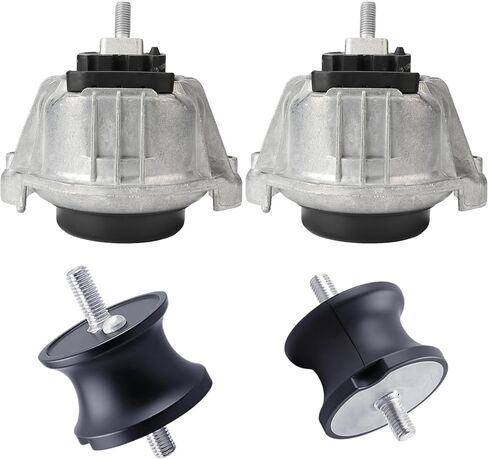 4PCS Engine & Transmission Motor Mount Left Right Set for BMW 128i 2008-2013, 325i 2006-2015, 328i 2007-2013, 330i 2006, X1 2012-2015, Z4 2009-2016, 2.0L/3.0L, Replaces OE# 22116760330, 22316799331 in Saudi Arabia
