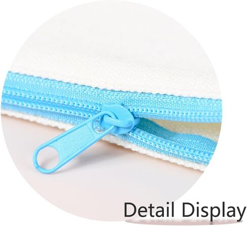 5 Pack Canvas Zipper Bags - Blank DIY Craft Pen and Pencil Case - Multipurpose Makeup Bag for Makeup, Invoice, Travel Toiletries in Saudi Arabia