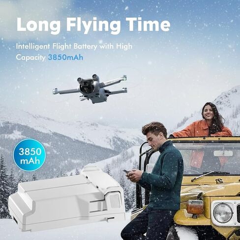 بطارية الطيران الذكية بلس لـ DJI Mini 4 Pro/ Mini3 Pro/Mini 3,3850 مللي أمبير في الساعة، ترقية وقت الطيران لمدة 47 دقيقة 2025 (بطارية واحدة) in Kuwait