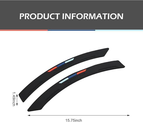 2PCS Car Wheel Tire Eyebrow Strips, Silicone Automotive Fender Flare Arch Lip Trim Strip, Curved Anti-Collision Wheel Arch Protectors for Most Vehicle (Black) in Saudi Arabia